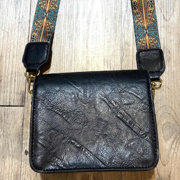 Leather Crossbody Purse with Boho Strap - Picture 2 of 7